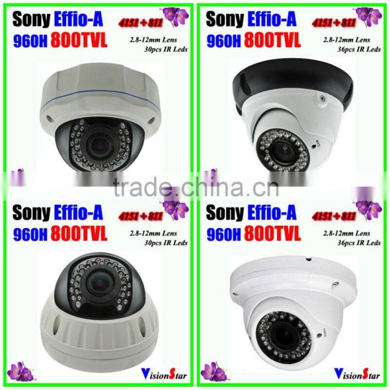 800TVL CCTV Camera Sony Effio Varifocal Lens Camera Manual Zoom 2.8-12mm IR Cut Video Surveillance Home Alarm System