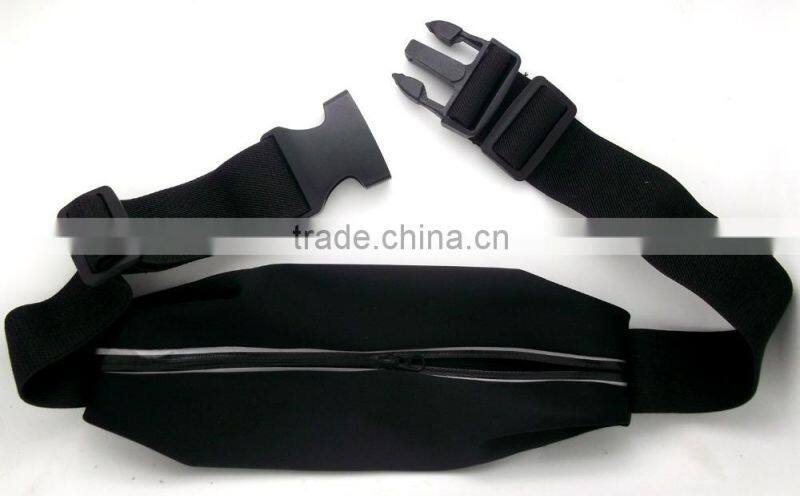 Fashion Universal Running Waist Belt for iPhone 6/6S,6/6S Plus,Galaxy S5,S6,Note 4/5 w/ OtterBox/LifeProof Cases (Black)