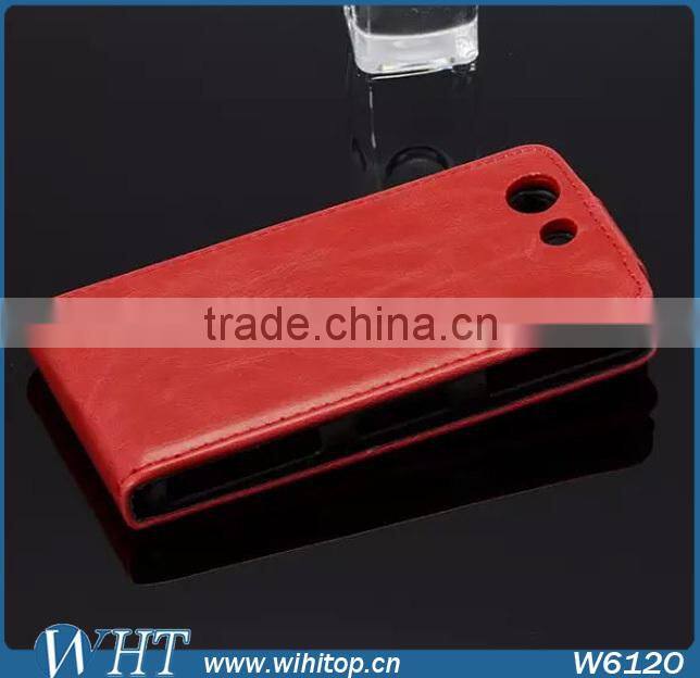 Luxury Leather Case for Sony Xperia Z3 Mini, Flip Leather Case for Sony Xperia Z3 Compact