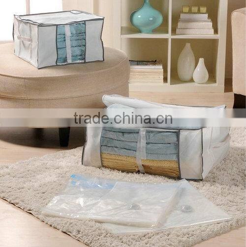 vacuum seal storage canvas tote for bedding