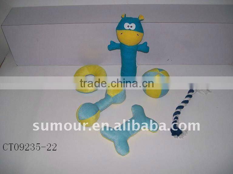 Plush Fruit Pattern Bite Rope Circle for Puppy