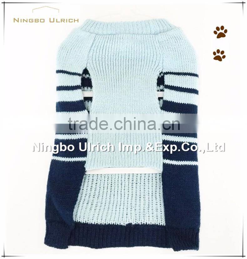 M67 hot sale acrylic knitted navy striped pet sweater