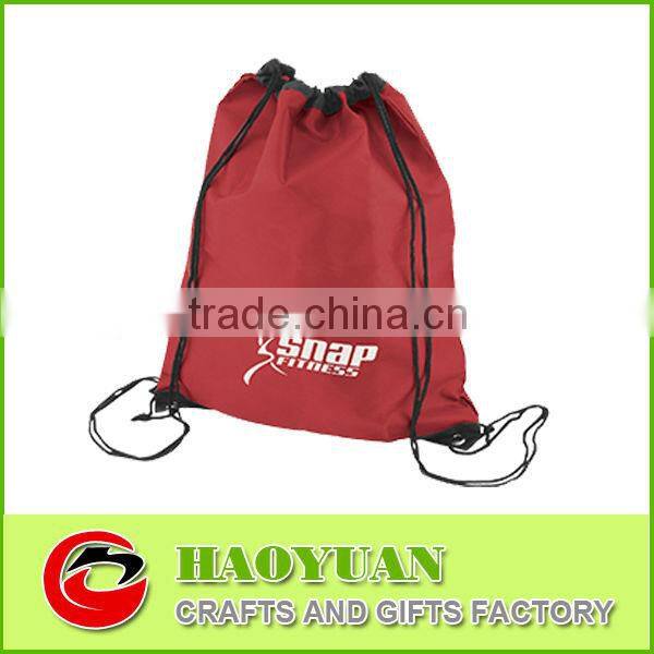 Green 210D nylon drawstring shoe bag-HYGWD035