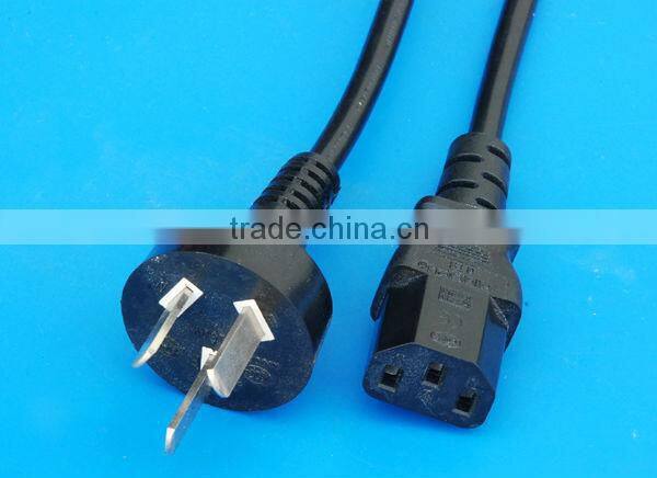 C7 3Pin Argentina POWER CORD with tail plug Made in China