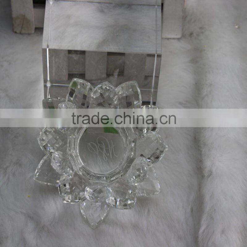 Factory directly sale wholesale price Yiwu hot seller 100mm transparent color crystal lotus for gift