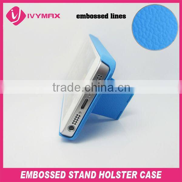 newest embossed kickstand hard case for apple iphone 5 cell phone case