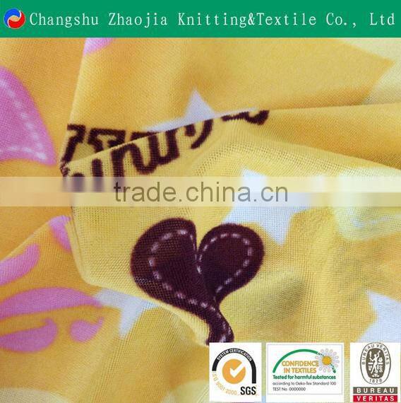 100% polyester warp knit elastic cartoon printing cloth towel