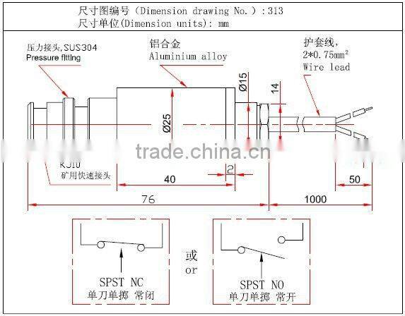 water oil differential pressure switch