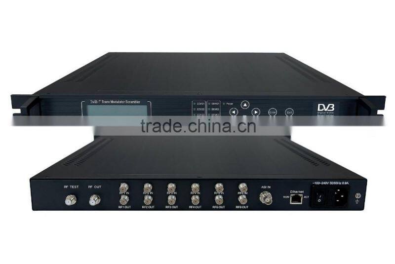 8 DVB-S2 to DVB-T Transmodulator