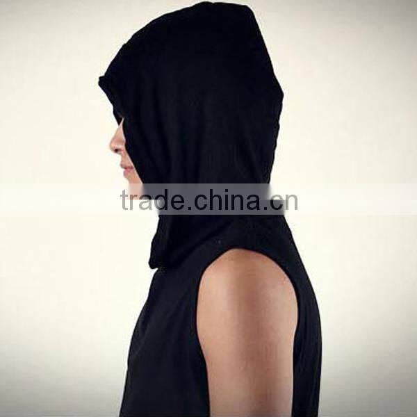 Pullover With Hood Cotton Man Tank Top (lyt-060116)