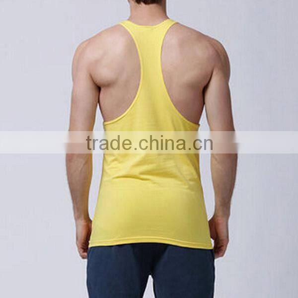 Blank gym mens stringer singlet tank top
