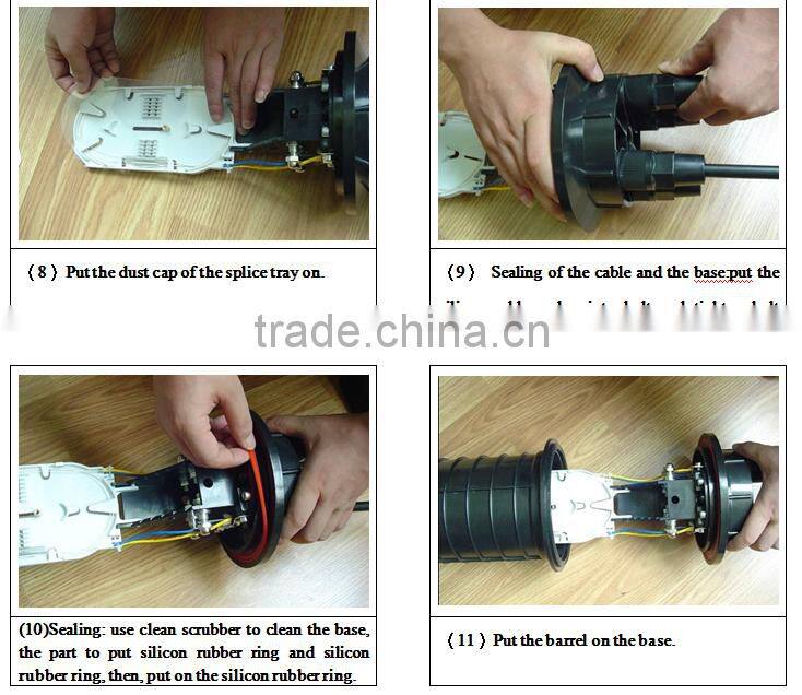 vertical type 2in 2out Optical cable connector box closure factory price