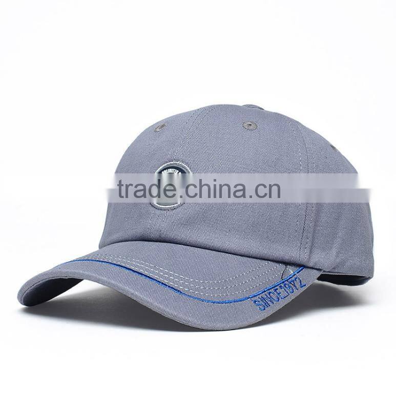 Unstructured baseball hat with custom logo stiched for wholesale