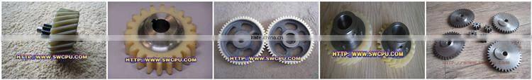 CNC machining steel large spur gear with nylon coaded