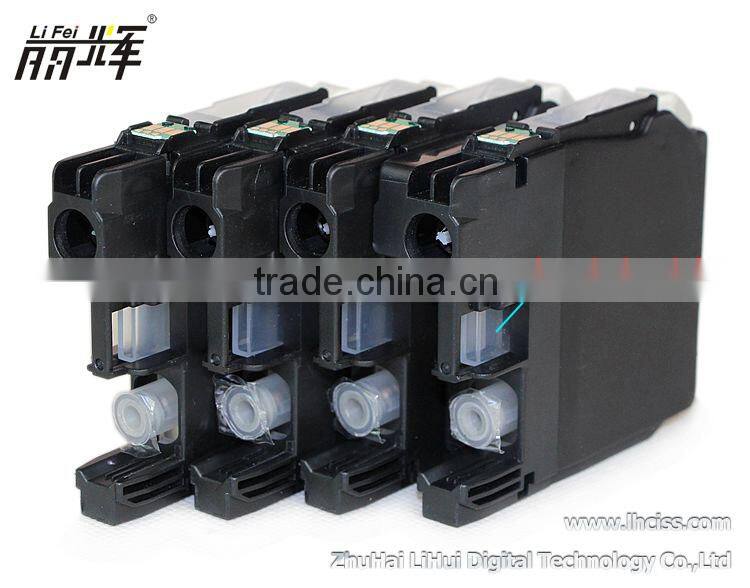 4pcs refillable ink cartridge For Brother LC563 use for Brother MFC-J2310 J2510 3520 J3720 printer with Auto rest chip