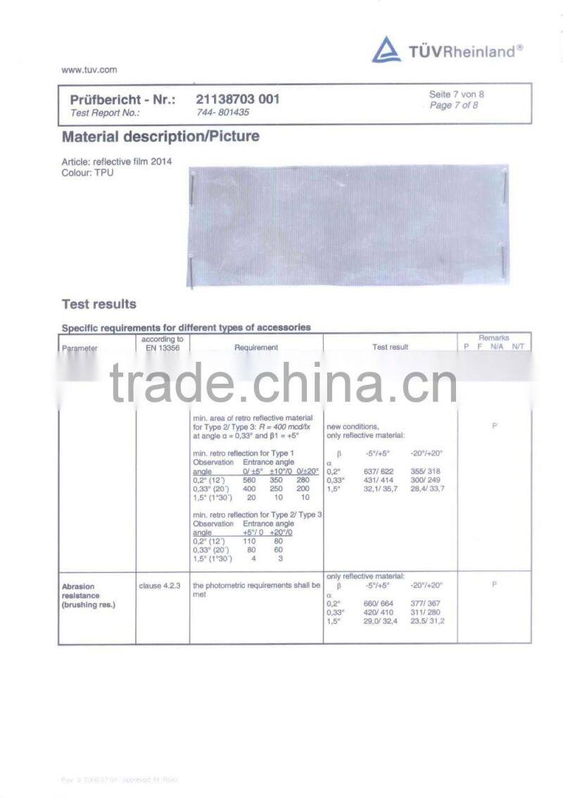 EN12899 yellow adhesive PVC reflective sheeing for printable road sign