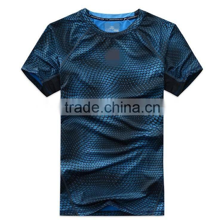 Dry Fit Running Fitness Sports Mens Short Sleeve T Shirt