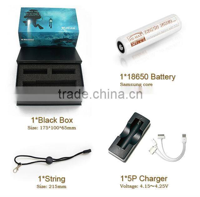 CREE XM-L2 U2 Scuba underwater photography diving video camera