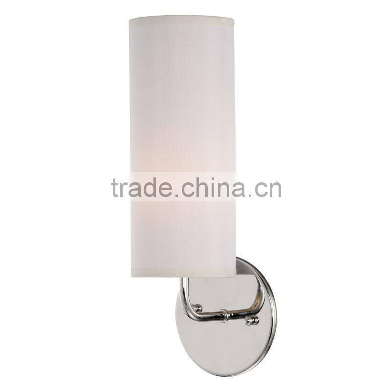 up and down metal wall light with black shade