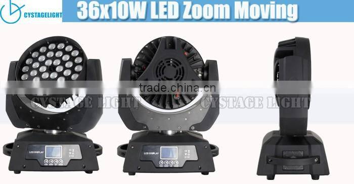 Quad RGBW 4 IN 1 36x10w Wash LED Moving Head Zoom