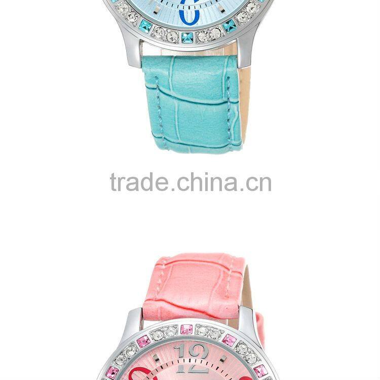 Colorful genuine leather women simple personalized watch
