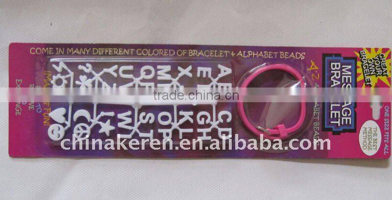silicone letter bracelets
