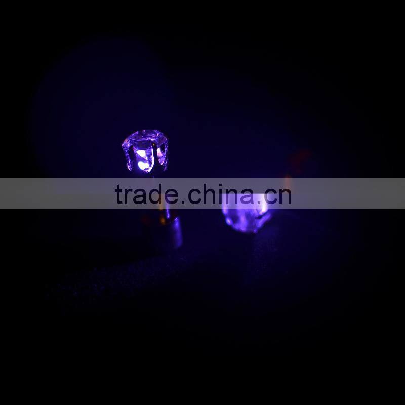 1Pair LED Light Up Earring Stud For Dance Party and Club Girls