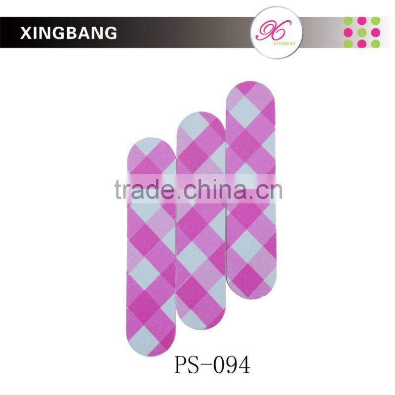 vibrant nail file, emery board file for nail care with checked design