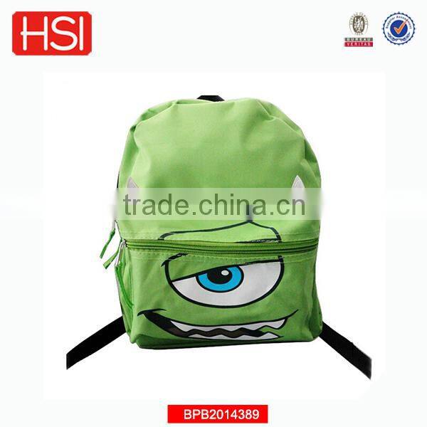 BSCI audited factory printing one-eyed fashion school bag HSI brands