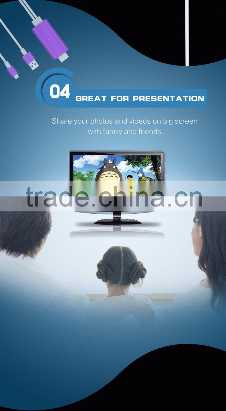 Lightning cable HDMI adapter miracast dongle for iphone