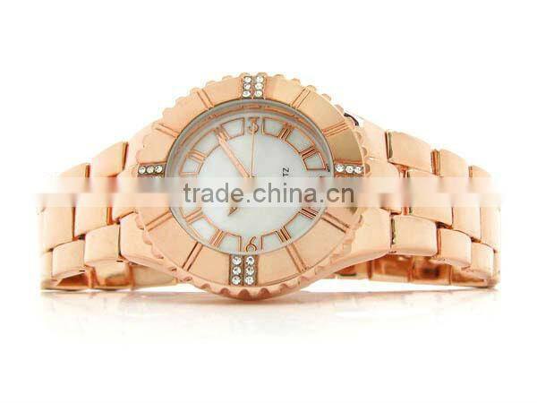 Your own logo custom china top brands japan seiko movement gold watch