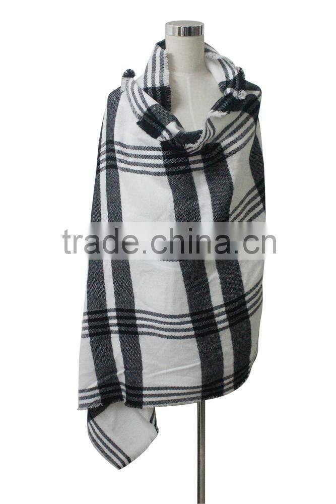 plaid tartan brand name classic oversize winter scarf