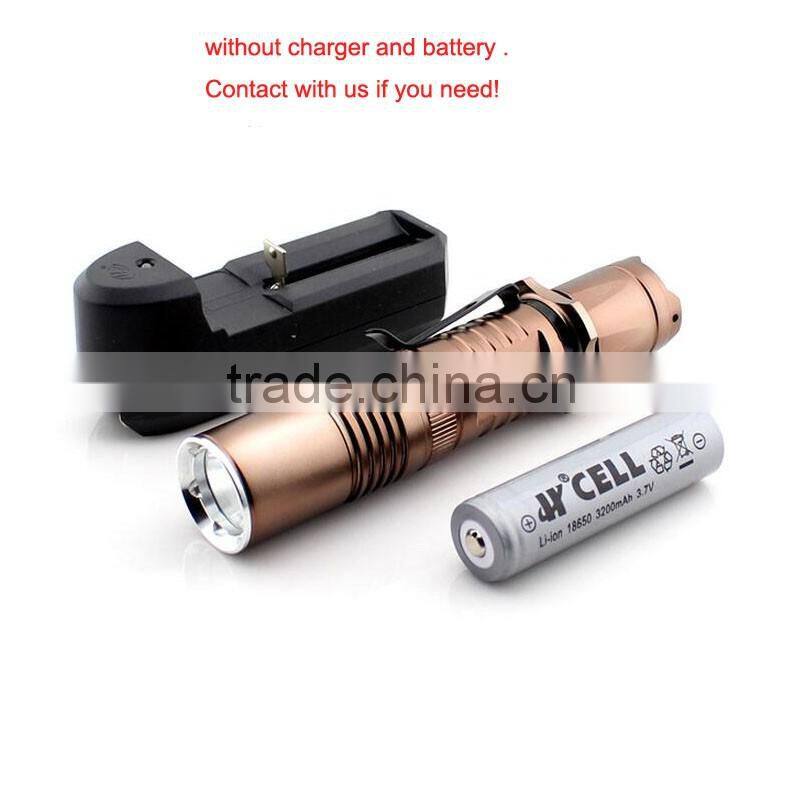 Aluminum Strong bright tactical T6 led flashlight