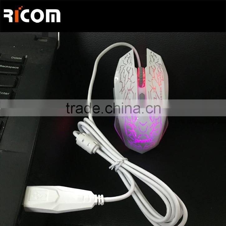 Hot Changeable colorful breath lamp drivers usb 6d gaming mouse