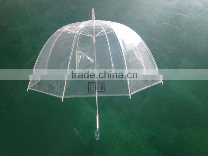auto open transparent dome 23 inch pvc umbrella
