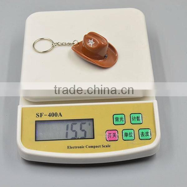Promotional Gifts 3D Cowboy Hat LED Key Ring