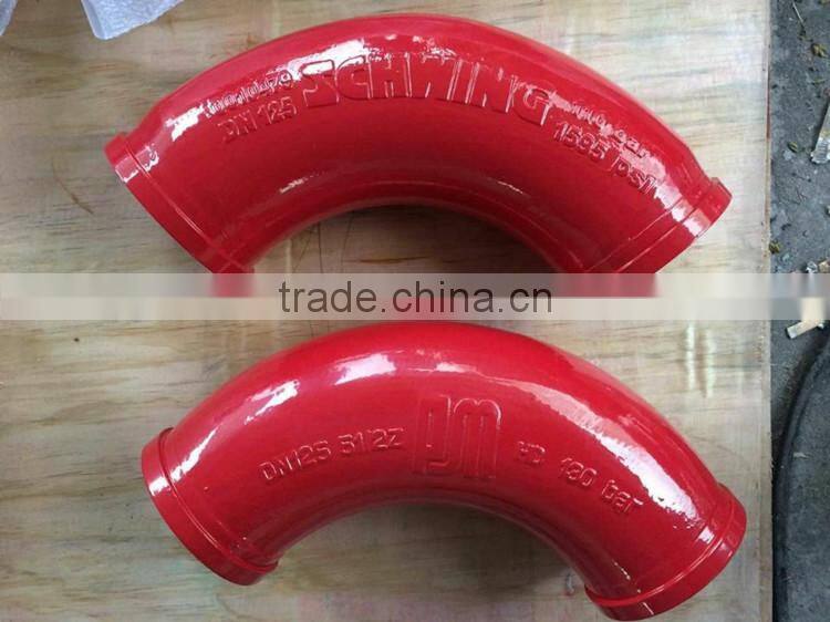 DN125* R275* 90 degree boom pump wear resistant elbow