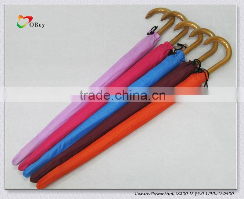 16 panels wooden fashionable rain umbrella