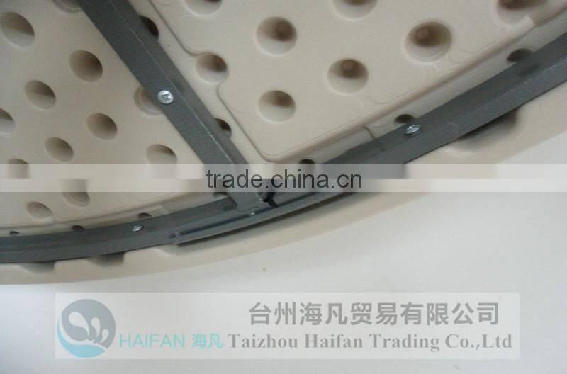 stainless steel bracket PE 2 Meter white round meeting table/modern round conference table with removable legs