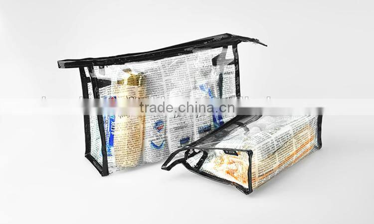 Beautiful Reusable Cheap Clear Plastic Zipper Makeup Bag