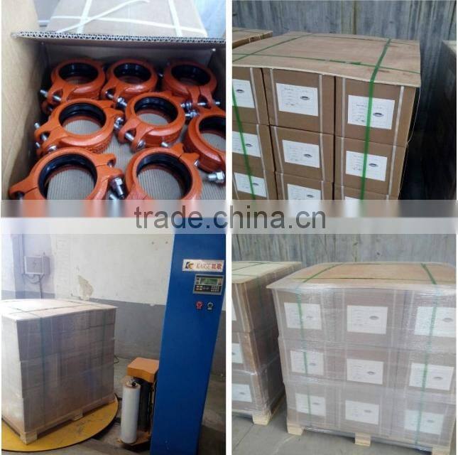 FM UL Approved Grooved Pipe Fittings Ductile Iron Rigid Coupling