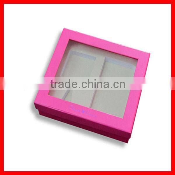 Paper Custom Cardboard Gift Box With Window Lid