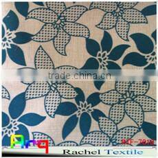 280gsm polyester cotton fabric leave pattern linen cotton fabric various color