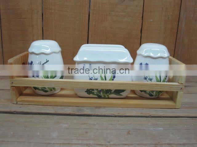 New lavender design ceramic butter dishes