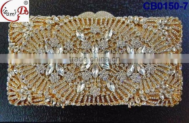 CB0150(1-10) 2016 new design hot sale elegant and luxury Rhinestones African Handbag with Variety of styles