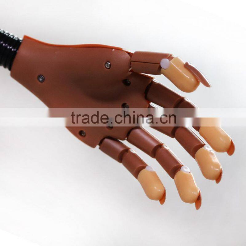 Jake recommendation JJ-03 artificial Movable joints acrylic fake nail trainer practice hand model for nail art manicure