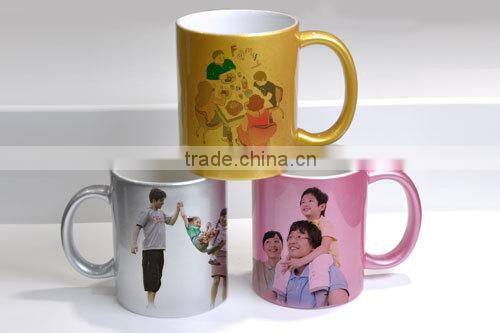 11oz Pink Mug / Outside color printing mug/ Colorful mug for promotion/ Mug for coffee/ Mug for ADs