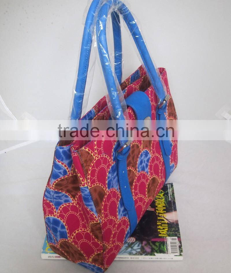 2016 High Quality African fabric handbag wax print bag