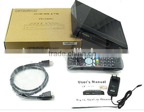 factory Original Twin Tuner DVB-S2+DVB-T2 openbox v8 combo Satellite Receiver IPTV Box openbox v8 combo