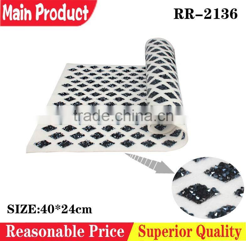 Horsehair and beads crystal trimming mesh printing decorative shoes